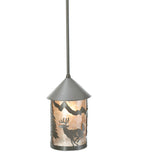 6"W Lone Deer Lantern Wildlife Mini Pendant