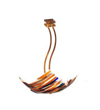 29"W Metro Fusion Oceano Fused Glass Contemporary Semi-Flushmount