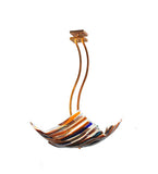 29"W Metro Fusion Oceano Fused Glass Contemporary Semi-Flushmount