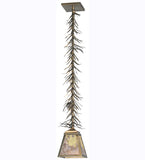 7"Sq Winter Pine Rustic Lodge Ceiling Pendant