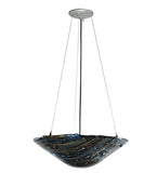 18"W Metro Fusion Cielo Di Notte Fused Glass Inverted Pendant