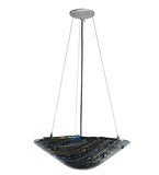 18"W Metro Fusion Cielo Di Notte Fused Glass Inverted Pendant