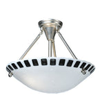 18"W Metro Fusion Enduro Fused Glass Semi-Flushmount