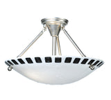 18"W Metro Fusion Enduro Fused Glass Semi-Flushmount