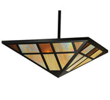 36"Sq Polaris Contemporary Mission Inverted Pendant