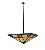36"Sq Polaris Contemporary Mission Inverted Pendant