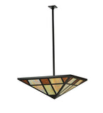 36"Sq Polaris Contemporary Mission Inverted Pendant