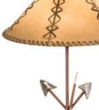 23"H Arrowhead Faux Leather Shade Table Lamp