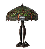 30"H Tiffany Hanginghead Dragonfly Table Lamp