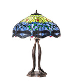 30"H Tiffany Hanginghead Dragonfly Table Lamp