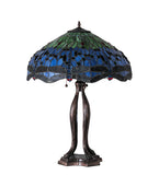 30"H Tiffany Hanginghead Dragonfly Table Lamp