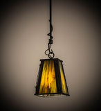 6"Sq Barbed Wire Rustic Mini Pendant