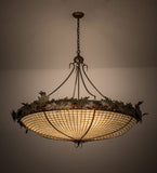 54"W Greenbriar Oak Lodge Inverted Pendan