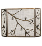 62"W X 40"H Lone Pine Folding Fireplace Screen