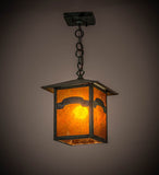 9"Sq Seneca Mountain View Outdoor Pendant