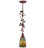 5"W Acorn Tiffany Rustic Lodge Ceiling Pendant