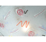 18"W Metro Fusion Super Nova Fused Glass Modern Semi-Flushmount