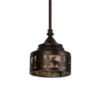 8"W Moose At Dusk Wildlife Mini Pendant