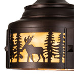 8"W Moose At Dusk Wildlife Mini Pendant