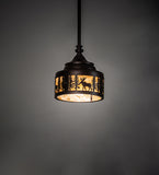 8"W Moose At Dusk Wildlife Mini Pendant