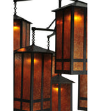 58"W Mission Church Street 7 Lt Arts & Crafts Chandelier