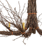 48"L Twigs 6 Lt Rustic Lodge Chandelier