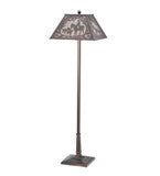 60"H Fox Hunt Rustic Lodge Floor Lamp