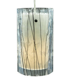 5"W Metro Fusion Branches Fused Glass Modern Pendant