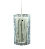 5"W Metro Fusion Branches Fused Glass Modern Pendant