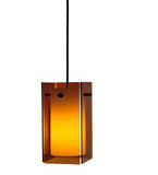 5"Sq Metro Amber Quadrato Modern Mini Pendant