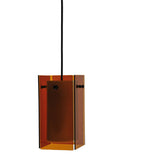 5"Sq Metro Amber Quadrato Modern Mini Pendant