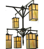 52"W Hyde Park T Mission 2 Tier Chandelier