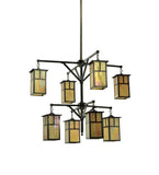 52"W Hyde Park T Mission 2 Tier Chandelier