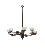 48"W Revival Summer Wheat 8 Lt Gas Victorian Chandelier