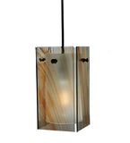 5"Sq Metro Cinnamon Swirl Quadrato Contemporary Pendant