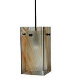 5"Sq Metro Cinnamon Swirl Quadrato Contemporary Pendant