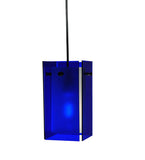 5"Sq Metro Blue Quadrato Contemporary Pendant