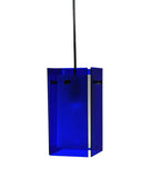 5"Sq Metro Blue Quadrato Contemporary Pendant