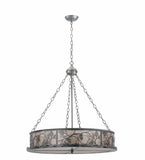 30"W Whispering Pines Lodge Inverted Pendant