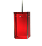 5"Sq Metro Red Quadrato Modern Mini Pendant