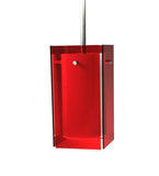 5"Sq Metro Red Quadrato Modern Mini Pendant