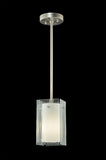 5"Sq Metro Mist Quadrato Contemporary Mini Pendant