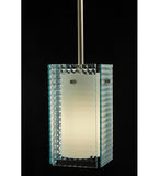 5"Sq Metro Window Pane Art Glass Pendant