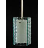 5"Sq Metro Window Pane Art Glass Pendant