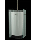 5"Sq Metro Fluted Quadrato Contemporary Mini Pendant