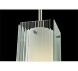 5"Sq Metro Fluted Quadrato Contemporary Mini Pendant