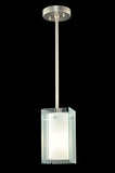 5"Sq Metro Fluted Quadrato Contemporary Mini Pendant