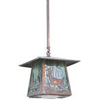 12"Sq Stillwater Deer Creek Wildlife Outdoor Pendant