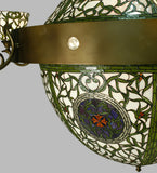 72"W Tiffany Grand Tulip Medallion 6 Arm Floral Chandelier