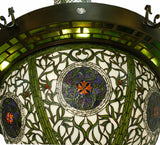 72"W Tiffany Grand Tulip Medallion 6 Arm Floral Chandelier